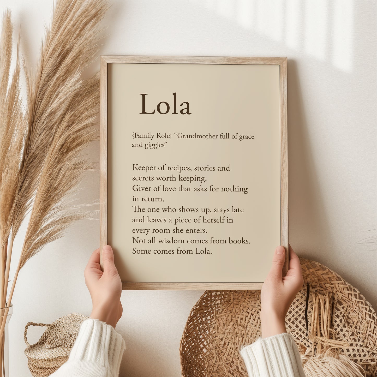 Lola Grandmother Print | Family Wall Art Gift | Grandma Birthday Poster
