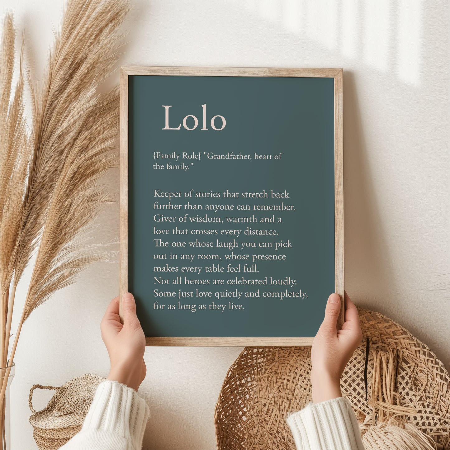 Lolo Grandfather Print | Family Wall Art Gift | Grandad Birthday Poster