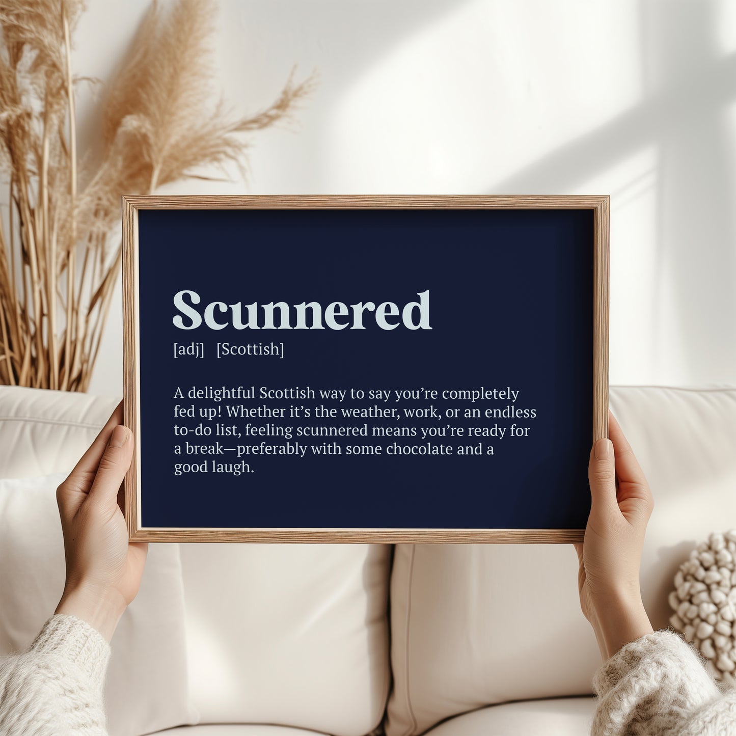 Scunered Scottish Print | Scottish Dialect Wall Art