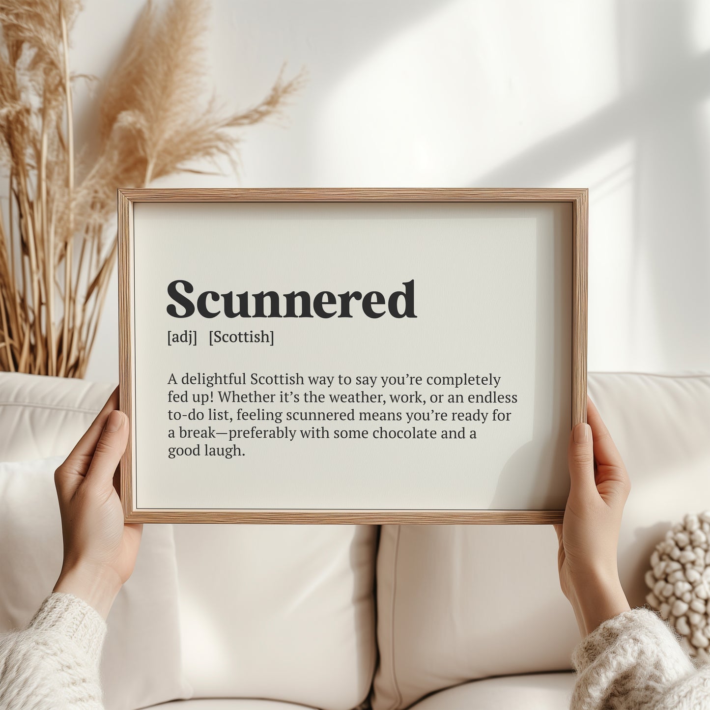 Scunered Scottish Print | Scottish Dialect Wall Art