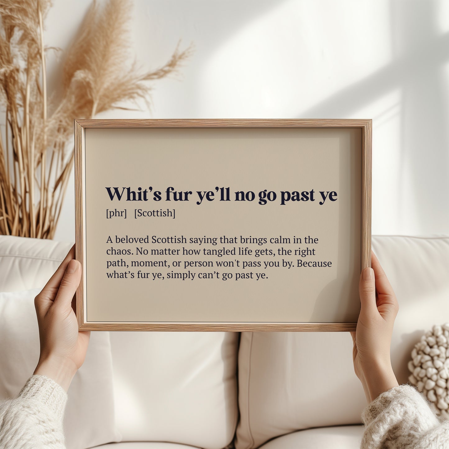 Whit’s Fur Ye’ll No Go Past Ye Scottish Print | Scottish Word Meaning Art